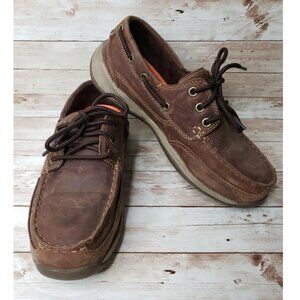 Rockport Works Unisex Boat Shoe RK6736 Steel Toe Brown Leather Mens 7 Womens 9